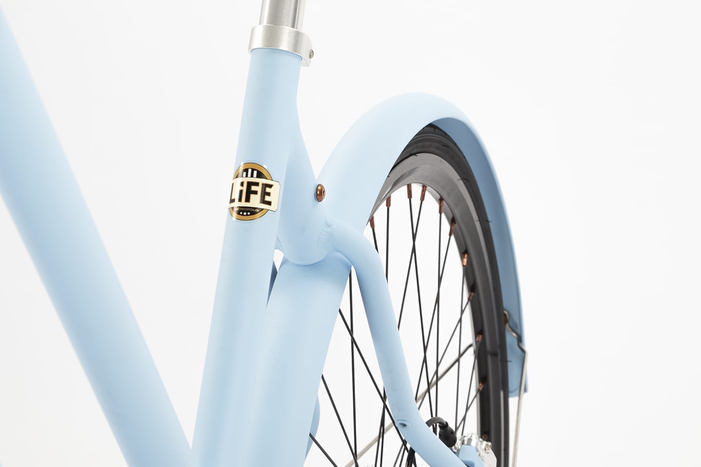 Vélo urbain LiFE Bleu de Ré Confort lignes courbes