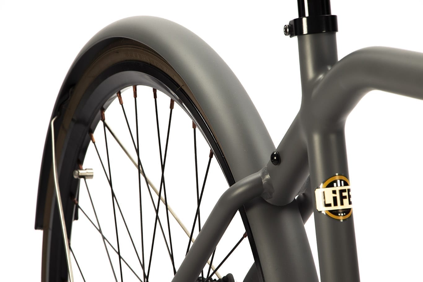 Vélo urbain LiFE Electrique Gris N°5 Design électrique peinture mate gris foncé